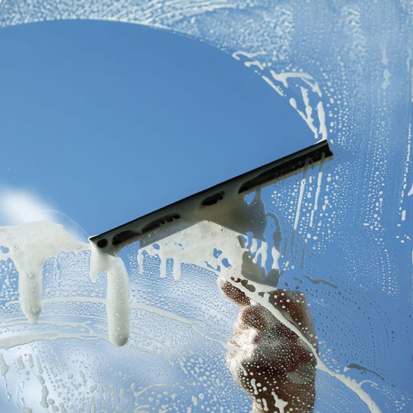 cleaning a window